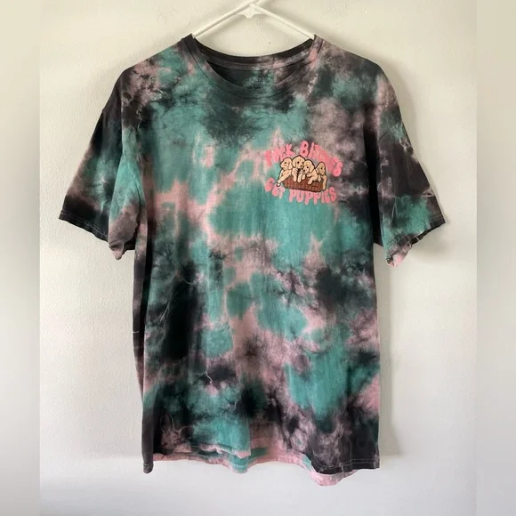 Assholes*s Live Forever Tie Dye SHIRT Mens L Fuc* Bit**s Get Puppies Skeleton - Picture 2 of 5